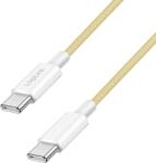 LogiLink USB 2.0 Tip-C cablu, C/M - C/M, 480 Mbps, 60W, nylon, galben, 1 m