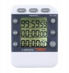  Electronic Digitális Időzítő 3 Csatornás Visszaszámláló Funkcióval Emlékeztető