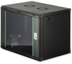 ASSMANN Rack Digitus Cabinet metalic, Digitus, 19" 9U, 600x450cm, cu usi din sticla, neasamblat (DN-37105)