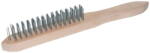 Workers Best Workers Drótkefe fa nyéllel, acél, 3 soros, sima 1126460 (1126460)