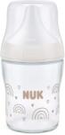 Nuk Стъклено шише NUK Perfect Match - Temperature Control, размер S, 0 м+, 120 ml, дъга (10211037) - ozone