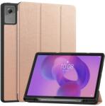 Gigapack Lenovo Idea Tab Plus (TB361FU) tok álló, bőr hatású (aktív flip, trifold, ceruza tartó) rozéarany (GP-180681)