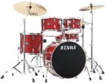 Tama Imperialstar Drum Set 5 pcs - Burnt Red Mist/Chrome HW + MEINL Cymbals HCS Cymbal Kit/Stage Master Double-Braced Hardware Kit - hangszeraruhaz - 379 000 Ft