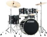 Tama Imperialstar Drum Set 5 pcs - Hairline Black/Chrome HW + MEINL Cymbals HCS Cymbal Kit/Stage Master Double-Braced Hardware Kit - hangszeraruhaz - 379 000 Ft