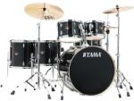 Tama Imperialstar Drum Set 6 pcs - Hairline Black/Chrome HW + MEINL Cymbals HCS Cymbal Kit/Stage Master Double-Braced Hardware Kit