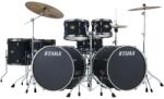 Tama Imperialstar Drum Set 7 pcs - Blacked Out Black/Black Nickel HW + MEINL Cymbals HCS Cymbal Kit/Stage Master Double-Braced Hardware Kit