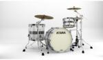 Tama Starclassic Maple Lacquer Shell Kit 3 pcs - Silver Snow Racing Stripe/Black Nickel HW