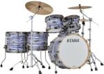 Tama Starclassic Walnut/Birch Duracover Wrap Shell Kit 5 pcs - Blue & White Oyster/Black Nickel HW