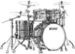 Tama STAR Maple Shell Kit 4 pcs - Satin Blue Metallic/Chrome HW