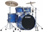 Tama Starclassic Walnut/Birch Lacquer Shell Kit 4 pcs - Lacquer Ocean Blue Ripple/Chrome HW