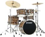 Tama Imperialstar Drum Set 5 pcs - Coffee Teak Wrap/Chrome HW + MEINL Cymbals HCS Cymbal Kit/Stage Master Double-Braced Hardware Kit - hangszeraruhaz - 360 000 Ft