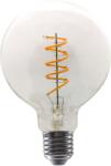 Diolamp LED Spiral Filament Globe átlátszó G95 4W, 230V, E27, 1800K, 300Lm, 360°, Dim