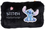 PASO Stitch szőrmés szögletes tolltartó - Black (DS25GG-045) (DS25GG-045)
