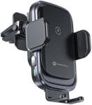 Forcell F-Grip Grand autós tartó / autós töltő szellőzőrácsba, vezeték nélküli / wireless töltéssel, 15W, ezüst