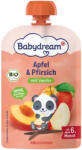 Babydream Bio gyümölcspüré almával, őszibarackkal és vaníliával 6 hónapos kortól - 100 g
