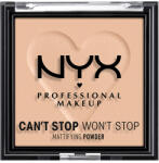 NYX Professional Makeup Can't Stop Won't Stop mattító púder, Light Medium - 1 db