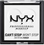 NYX Professional Makeup Can't Stop Won't Stop Mattifying Powder mattító púder, Bright Translucent - 1 db