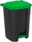PLANET Pedálos szelektív hulladékgyűjtő szemetes Fekete-Zöld 50L (UTP370G)