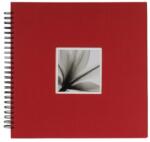 Dörr Fotóalbum spirálos ablakos beragasztós UniTex 34x34 cm 20 lap / 40 oldal piros (880353)