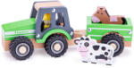 New Classic Toys Tractor cu trailer - animale (NC11941) - roua