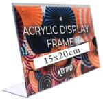 Kenro Akryl átlátszó képkeret 15x20cm fekvő tájolás L-alakú talp (KE-ADF1520L)