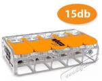  WAGO 221-615 15db/csomag 41A/450V leágazás 5x 0, 5-6mm2 átlátszó vezetékösszekötő