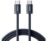 Baseus DYNAMIC 4 adatkábel (Type-C - Type-C, 100W, PD gyorstöltő, cipőfűző, 200cm) FEKETE (181593)