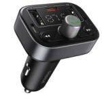 Baseus S-09 PRO bluetooth FM transmitter autós töltő 2 USB/Type-C aljzat (v5.3, 5V/2.4A, 18W, LED ki (150184)