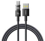 Baseus DISPLAY II adatkábel (USB - Type-C, 100W, gyorstöltő, cipőfűző, LED kijelző, 200cm) FEKETE