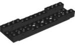 LEGO® 7035c11 - LEGO fekete jármű alváz 4 x 14 x 1 méretű, 2 x 12 méretű süllyesztett résszel (7035c11)