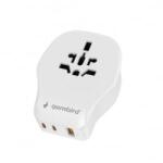 Gembird univerzális utazó hálózati adapter 20W fehér (TPA-1A2C20-02-W) (TPA-1A2C20-02-W)