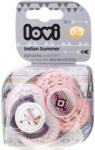 LOVI Lovi, Indian Summer Girl, suzeta dinamica din silicon, 0-3 luni, 2 buc