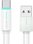 USAMS USB-C adatkábel 3A Usams YU sorozat 1m, fehér (319493)