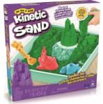 Spin Master Kinetic Sand Sandbox Set, 1lb Green Play Sand, Sandbox Storage, 4 Molds and Tools, Sensory Toys for Kids Ages 3+