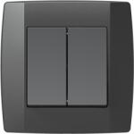 TEM kettős kapcsoló, antracit (TEM-SQ50ATXO-MP)