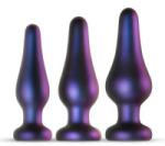 Hueman Comets Silicone Anal Training Plug Set 3 Sizes Black
