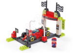 Ecoiffier Építőkészlet Forma-1-es autóval a megállóban Pit Stop Formula 1 Abrick Écoiffier figurával 18 hó-tól (ECO3360)
