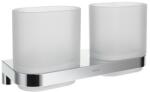 Ravak Chrome CR II 220.00CR dupla pohártartó poharakkal, króm, üveg (RAV-X07P1365)