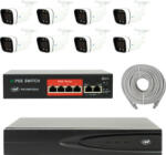 PNI Kit supraveghere video NVR POE PNI House IP810 8 camere PNI IP8POE switch POE si cabluri incluse (pni-ip810-8ip8)