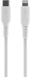 FIXED Cablu pentru incarcare si date Liquid FIXED din silicon, conectori USB-C/Lightning, suport PD, 1, 2 m, MFI (Alb) (FIXDLS-CL12-WH)