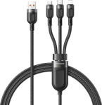 Mcdodo Cablu Super Fast Mcdodo Charging 3 in 1 Lightning & MicroUSB & Type-C, 5A, 1.2m, Black (CA-8790)