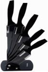 Oliver Voltz Set de cuțite Oliver Voltz OV51633I5, 6 piese, acoperire marmorată, cu suport acrilic, negru - Negru