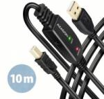 AXAGON USB-A USB Cable - USB-B 10 m Black (ADR-210B)