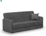 Mebel Elite Porto ágyazható kanapé szürke színben, bársony kárpittal
