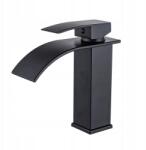  Mosdó Csaptelep Acél Magas Fekete Asztali Vízesés Álló Matt Cubic (YFDZ-6974832384598)