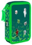 KARTON P+P Minecraft Playworld Oxy Go kétrekeszes tolltartó fiúknak, felszerelés nélkül, zöld