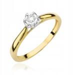 Tessoria Klasszikus eljegyzési gyűrű arany 585 briliáns 0, 08ct (W-468)