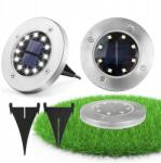 Ecolight Napelemes lámpa beszúrható lapos kerek Ecolight ezüst 12, 6 kerti (EC20768)