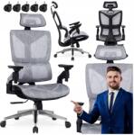 Mebel Elite Irodai szék Ergonomikus Forgatható Íróasztali szék Számítógép Szürke Turócszentmárton (fotel popiel ergonomiczny krzesło regulowane)