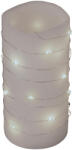 Somogyi Elektronic MLF 26/WH micro LED-es fényfüzér, 2 m / 20 db hidegfehér micro LED, állófényű, átlátszó vezeték, időzíthető, gombelemes, lapos elemtartó, beltéri kivitel